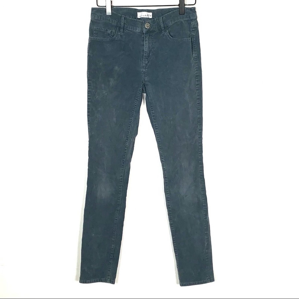 Loft blue gray modern skinny corduroy jeans size 25 0 B164